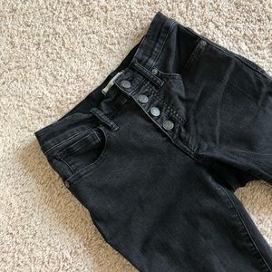 Madewell high waisted washed black jeans